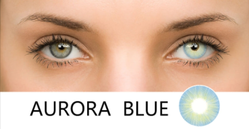 Aurora Blue Hydrophilic contact lens